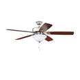 thumbnail image 4 of Twist N Click 52 in. Brushed Polished Nickel Ceiling Fan w/ Light Kit Included, 4 of 4