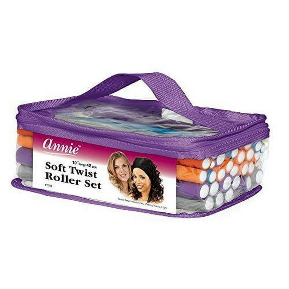 ANNIE SOFT TWIST ASST DIA 7" LONG 42 PC ROLLER SET #1196