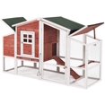 thumbnail image 3 of TBWYF 78in Chicken Coop Rabbit House Wooden Small Animal Cage Bunny Hutch with Ramp and Tray, 3 of 7