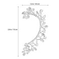 thumbnail image 2 of 1 Pair Earrings Leaf Shape Ear Clips Ear Jewelries Ear Adornments (Silver), 2 of 9