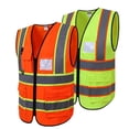 thumbnail image 2 of LOVIVER Reflective Vest, Engineer, Construction Worker, Construction Cleaning, Reusable, Orange, 2 of 8
