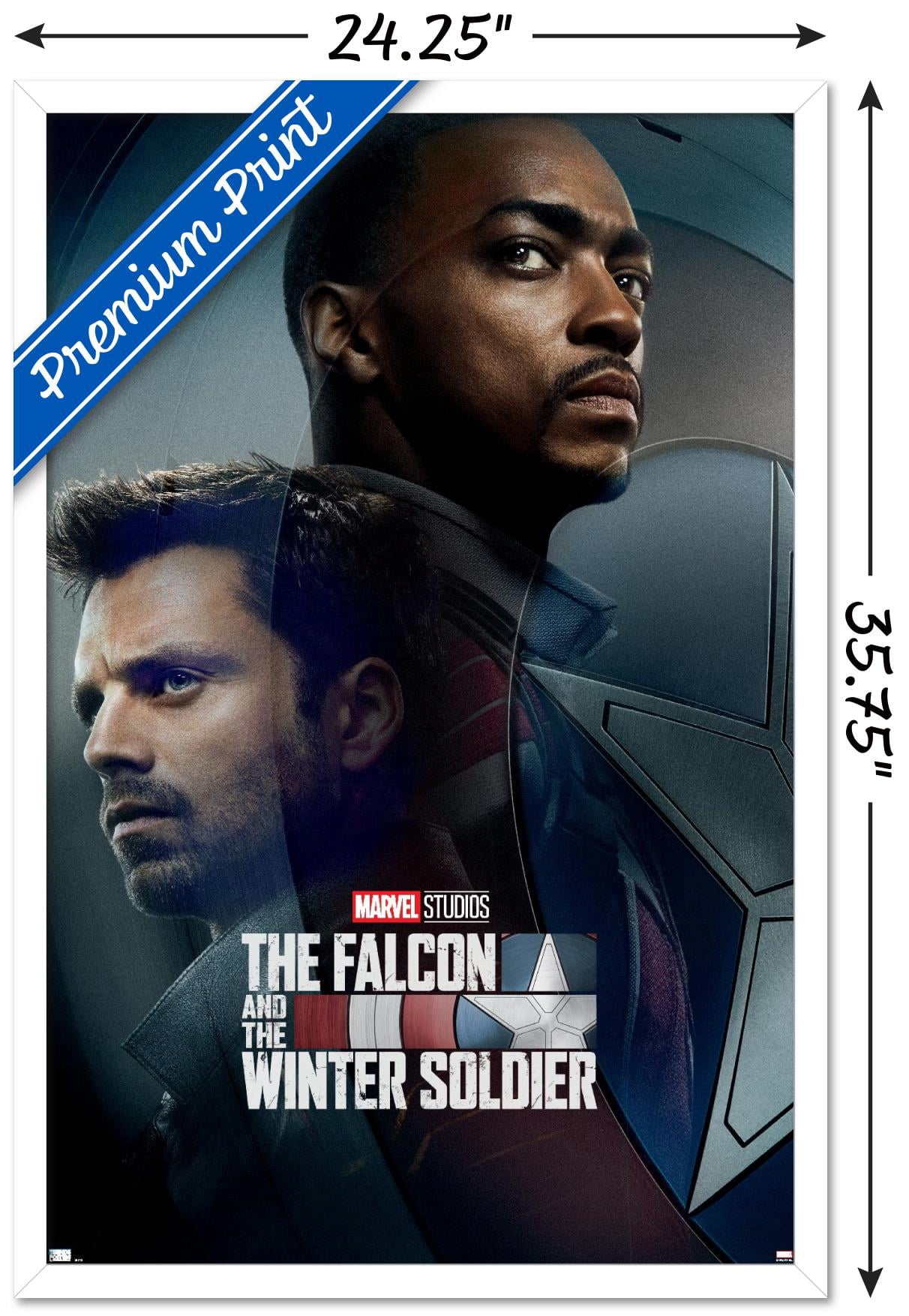 Marvel TeleVision - Falcon and Winter Soldier - Wings Wall Poster, 22.375" x 34", Framed