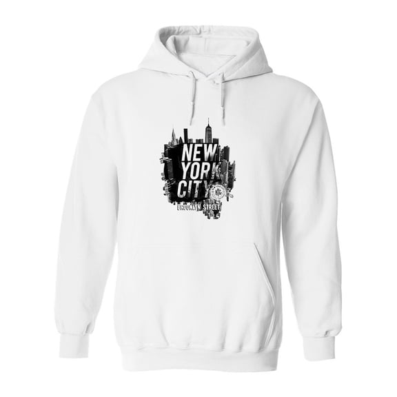 Brooklyn Street Nyc Hoodie Men -Image by Shutterstock, Male 3X-Large