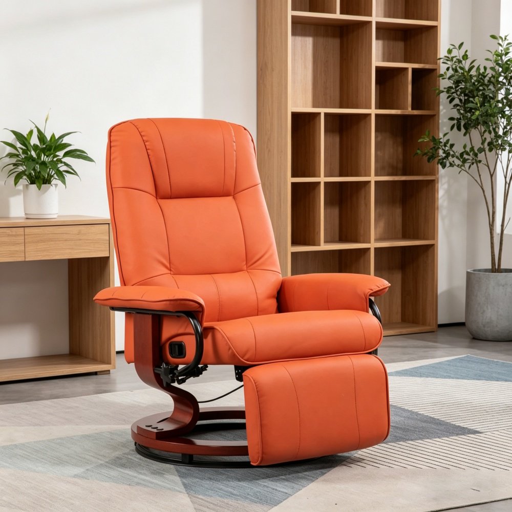 orange pu leather office massage product