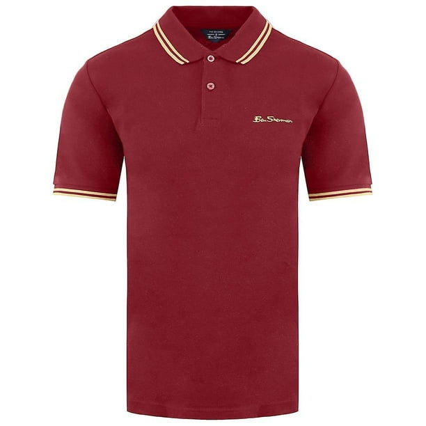 Maroon polo shirt clearance walmart