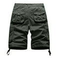 thumbnail image 2 of Gubotare Mens Casual Twill Cargo Shorts Cotton Drawstring Classic Cargo Stretch Short with 6 Pockets (AG,36), 2 of 3