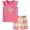 Pink butterfly, variant on ATAIKU Toddler and Little Girls Pajamas Short Sleeve 100% Cotton Kids Pjs Cartoons Sleepwear Summer Clothes - Sunshine