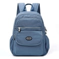 thumbnail image 2 of PULLIMORE Mini Nylon Backpack Purse for Women Men Small Waterproof Fashion College Bag Casual Lightweight Shopping Travel Daypack, Blue, 2 of 10