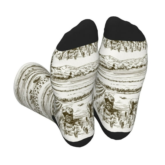 Vsdgher Rice Harvest Unisex Crew Socks Lightweight Breathable Ventilation Ankle Socks, Mid-calf socks for Daily