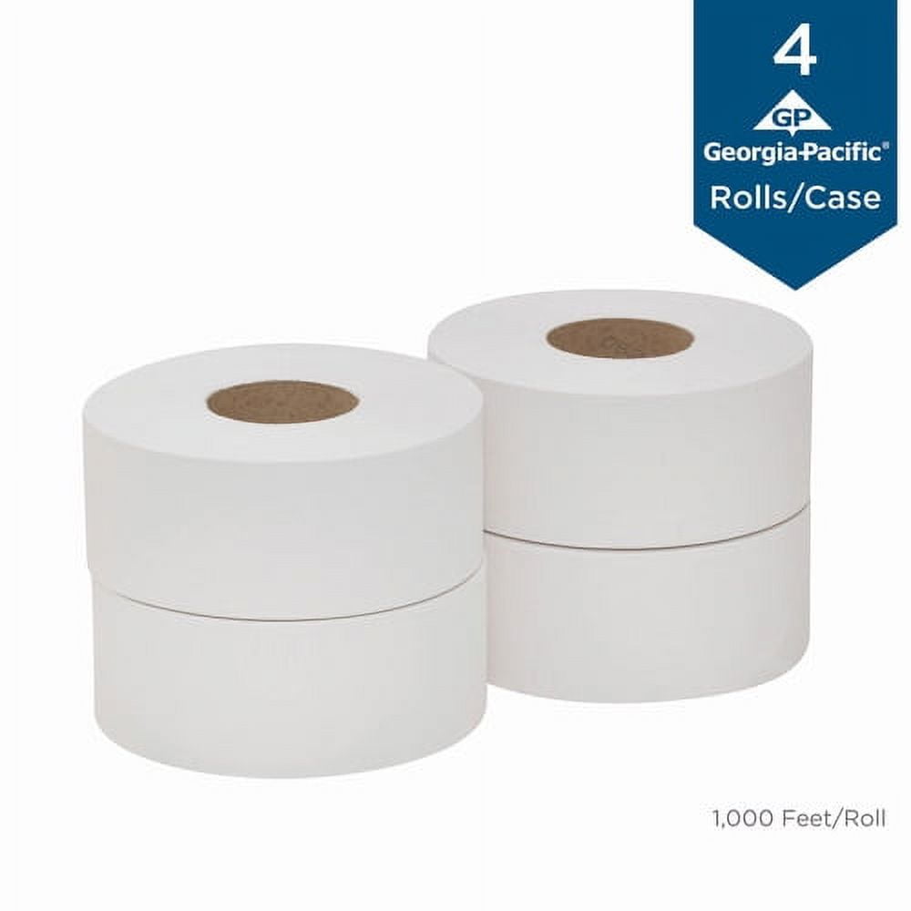Georgia-Pacific Professional Series Jumbo Jr. Toilet Paper by GP Pro 2 Ply - 3.50" x 1000 ft - 9" Roll Diameter - White - Perforated, Septic Free, Sewer Safe - 4 / Carton