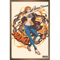 One Piece: Fishman Island - Nami Staff Wall Poster, 14.725" x 22.375" Framed