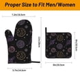 thumbnail image 4 of XMXT Heat Resistant Oven Mitts and Pot Holders Sets, Simple Pen Planet Print Oven Mitt Hot Pads Kitchen Cooking BBQ Gloves, 4 Pcs, 4 of 7