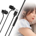 thumbnail image 2 of Type-C In-Ear Wired Headphones, Wired Earbuds with Mic Type-C Earphones In-Ear Headsets,HiFi Stereo Sound Noise Isolation Hands-Free Calling Comfort Fit Headphones for Android Type-C Phones,Black, 2 of 9