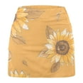 thumbnail image 2 of QATAINLAV Womens Oversized Skorts Trendy Sunflower Print Tennis Skirts Stretch Yoga Bottoming Culottes Milk Silk Soft Workout Skirt Pants Holiday Deals Multicolor XL, 2 of 5