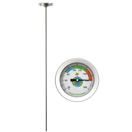 

50cm Stainless Steel Compost Soil Thermometer Celsius Measuring Garden 40-180℉