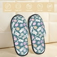 thumbnail image 2 of Bixox Men's Women's Cute Rabbit Easter Patterned Plush House Slippers, Memory Foam Slippers, Indoor and Outdoor Warm Plush Bedroom Shoes, Soft Flat Sole, Comfortable and Non-slip, 2 of 5