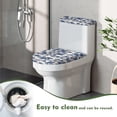 thumbnail image 4 of HELLHERO Tropical Palm Scene Toilet Lid Dust Cover Set & Toilet Lid Cover Set with Adjustable Polyester for Easy to Clean, Stretchy Fabric, 4 of 8