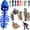Blue-1pcs, variant on Dinosaur Skeleton Costume 3D Wearable Spinosaurus Skull Plush Headgear for Halloween Dinosaur Costumes Cosplay & Dress-Up