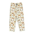 thumbnail image 4 of Naloa Cartoon Corgi Print Women’s Ultra-Soft Comfy Pajama Lounge Pants with Pockets & Drawstring, 4 of 8