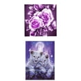 thumbnail image 1 of 2 Piezas 5D DIY Diamante Pintura Por Números Kits Tigre Flor Cruz Artesanía Kit de Punto para Decoración Colgante de Pared Baoblaze Kit de pintura de diamante, 1 of 7