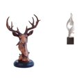 thumbnail image 1 of Figura abstracta de cabeza de ciervo, estatua artesanal de animal, adorno decorativo para el hogar, la oficina, de noche, el escritorio, la, 1 of 8