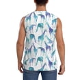 thumbnail image 4 of Haiem Men's Cool Giraffe Print Tank Tops Summer Sleeveless Cut Off Workout T-Shirts Fitness Vest Athletic Undershirts-Large, 4 of 8