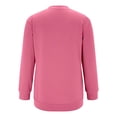 thumbnail image 5 of Charmgo Womens Sweatshirt, Women's Crew Neck Solid Color Sweatshirt Tops Long Sleeves Casual Pullover Lightweight Loose Tops Crewneck Sweatshirts Oversized, Fall Outfits for Women 2024 Hot Pink XXL, 5 of 5