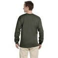 thumbnail image 2 of The Gildan Adult Ultra Cotton 6 oz Long Sleeve T-Shirt - MILITARY GREEN - 2XL, 2 of 2