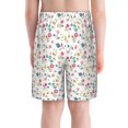 thumbnail image 3 of Cauagu Summer Floral Print Swim Trunks for Men,Youth Boys Swim Shorts Compression Liner Beach Shorts Boys' Swimming Shorts 7-20 Years Bathing Suit-Small, 3 of 7