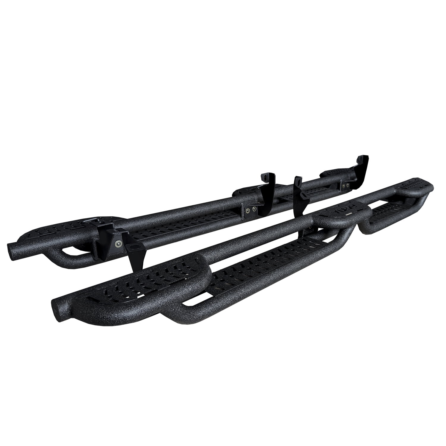 Vijay Compatible with 2019-2026 Ford Ranger SuperCrew Cab Running Boards & Step Bars Nerf Bar Dual-Stage Textured Black Powder Coated, 6 Inch Step Bars Side Steps