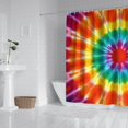 thumbnail image 2 of Rainbow Tie Dye Mandala Pattern Shower Curtain 84"x72" ,Bathroom Decorative Shower Curtains Set with 12 Hooks,Modern Waterproof Washable Shower Curtain, 2 of 6