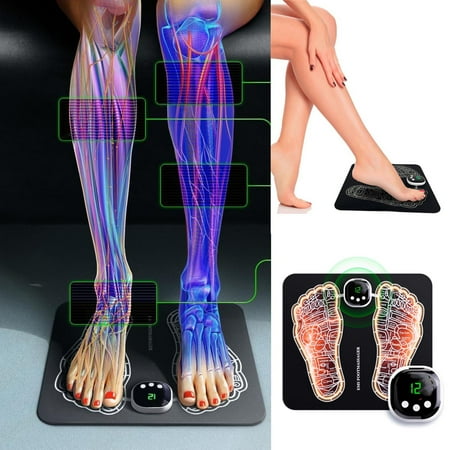 Foot Massage Pad for Neuropathy Pain Relief and Circulation USB Rechargeable with 8 Modes for Standing Workers 29x32cm Size for Home or Office