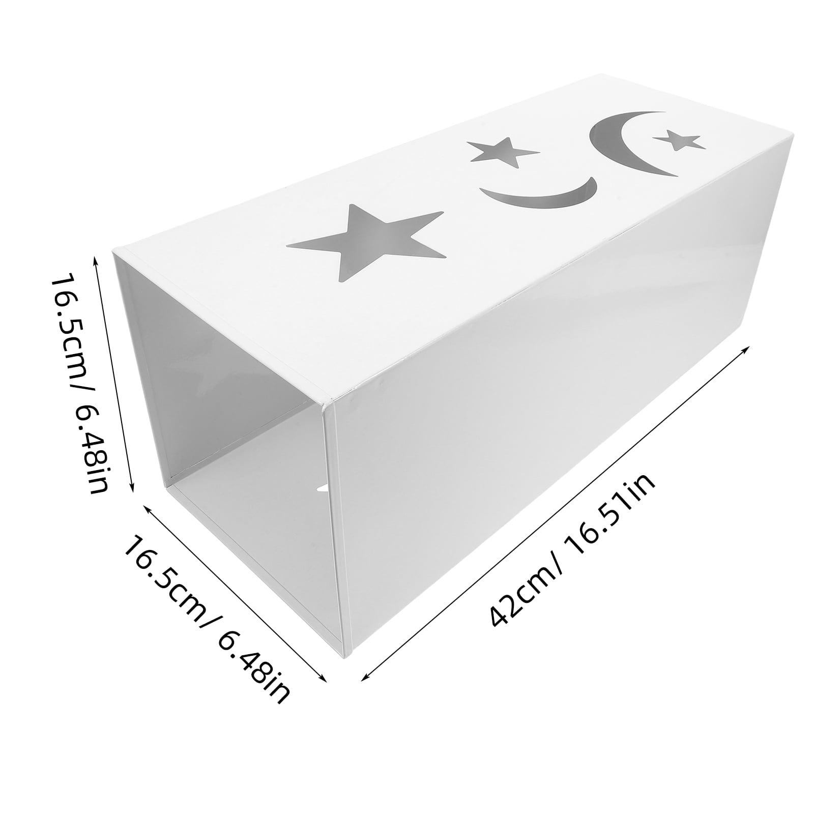 FOMIYES White Metal Umbrella Stand Indoor with Star and Moon Design, Umbrella Holder for Home and Office