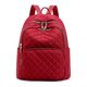 thumbnail image 1 of Mochila de moda para mujer, mochila para estudiantes, línea de bordado rómbico, mochila de viaje, mochila de moda con doble espalda para mujer, 1 of 6