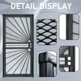 thumbnail image 2 of Grisham Deluxe Steel Security Door,36'' x 80'' Metal Tempered Glass Door Screen Replacement Enter Doors,Storm Door (469 Black), 2 of 7