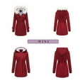 thumbnail image 5 of Winter Coats for Women Detachable Hooded Long Sleeve Coat Winter Warm Trench Outerwear Thermal Lined Jacket Fashionable Elegant Casual Winter Jackets for Women, 5 of 7
