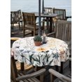 thumbnail image 2 of Outdoor Tablecloth with Umbrella Hole Zipper Botanical Floral Round Tablecloth 54" Waterproof Outside Table Cloth Spring Summer Farmhouse Flowers Patio Table Cover Tablecloths for Picnic Party, 2 of 8