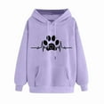 thumbnail image 4 of Blmnix Hoodie Fall Hoodies for Women Womens Graphic Purple Hoodie Fall Clothing Long Sleeve Hooded Tops, 4 of 5