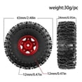 thumbnail image 3 of 4pcs 63mm Beadlock Wheel Tire Set for 1/18 1/24 RC Parts Black, 3 of 5