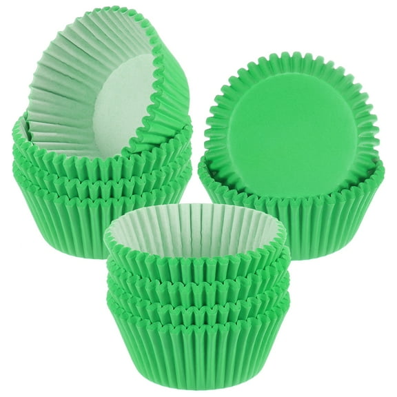 Uxcell 200-Pack Standard Cupcake Liners for Baking, Greaseproof Cupcake Wrappers for Wedding/Birthday/Party/Christmas[Green]