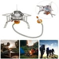 thumbnail image 4 of Fyydes Cuisinière de Camping en Acier Inoxydable, Cuisinière à Gaz Portable 304 en Acier Inoxydable pour la Randonnée de Camping, Cuisinière de Camping Extérieure, 4 of 8