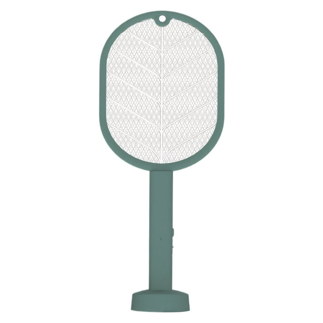 Injueey Matamoscas eléctrico, eliminación segura y eficaz de plagas, raqueta eléctrica para insectos que admite mascotas Repelente de insectos y plagas Verde