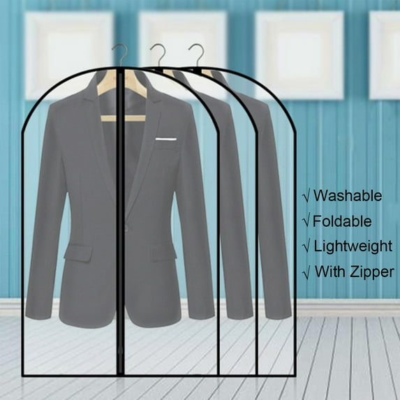 Garment Bags - 5/10/15 PCS Clear Dust-proof Hanging Clothing Clothes Suits Dresses Storage Travel Closet Storage