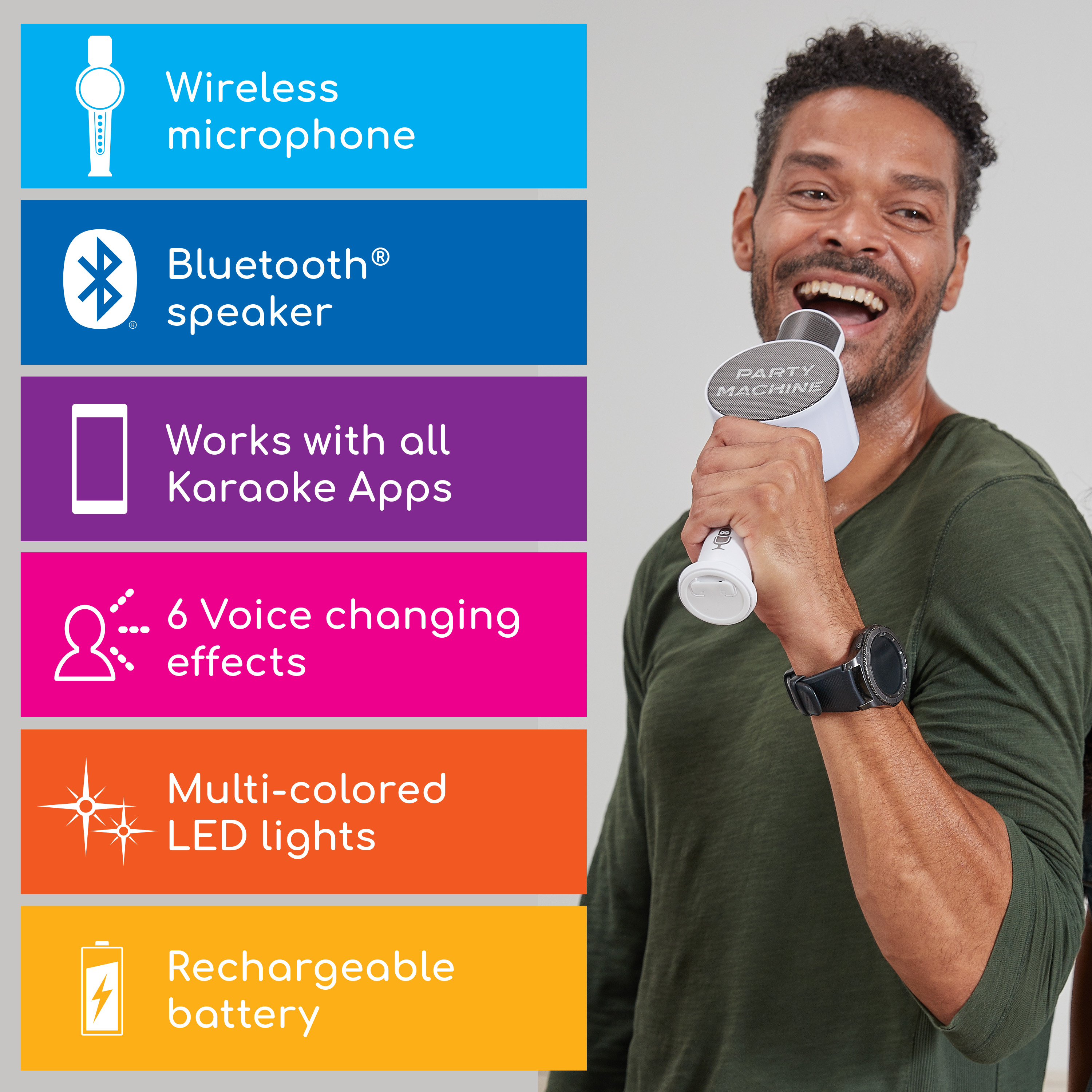 Singing Machine Party Microphone with Bluetooth photo 2