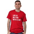 thumbnail image 5 of Life is Better with a Cat Kitty Lover Men's Graphic T Shirt Tees Brisco Brands S, 5 of 6