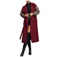 thumbnail image 2 of Vedolay Women's Winter Warm Coats Open Front Jacket Long Sleeve Leopard Print Coat Outerwear ,L, 2 of 4