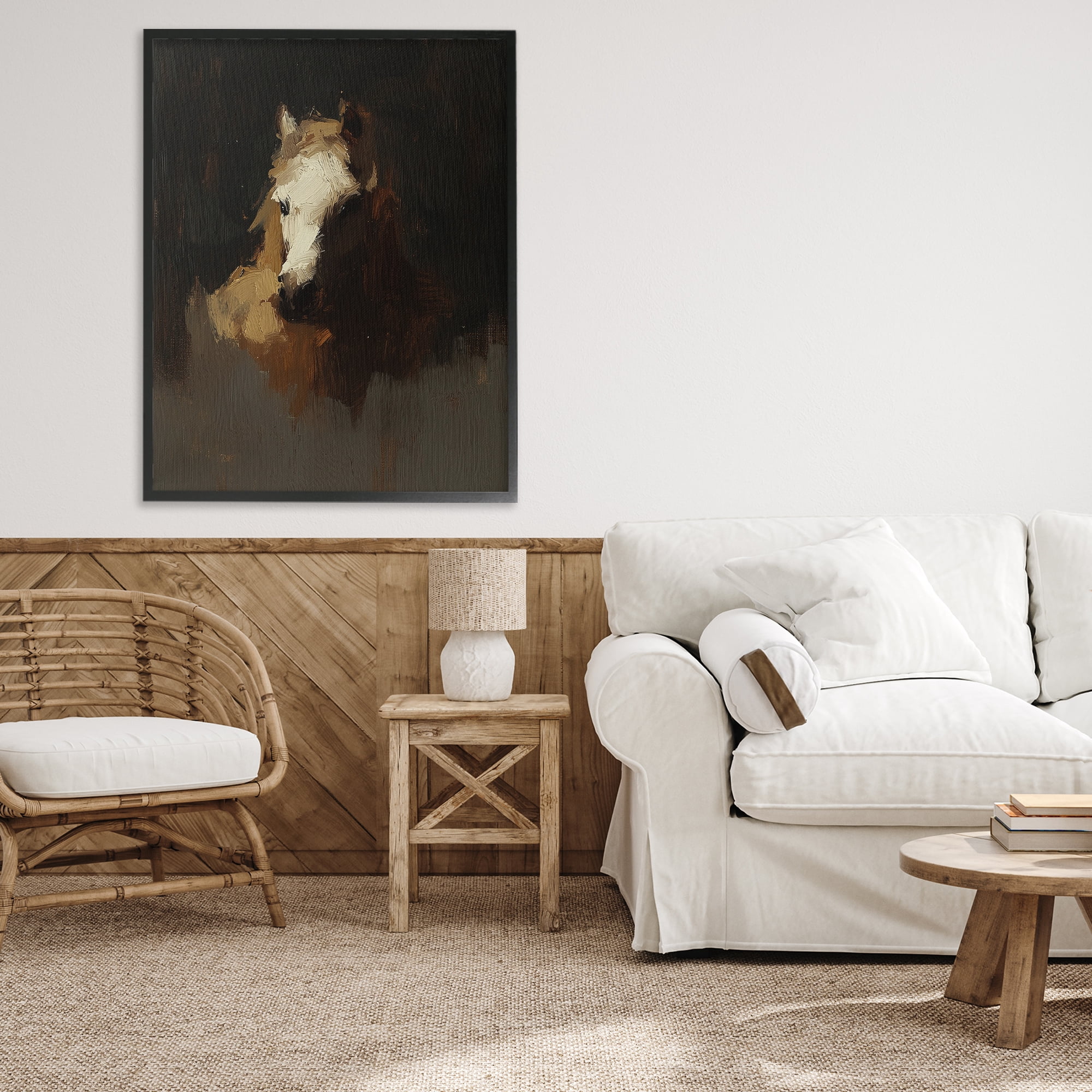 Stupell Industries Abstract Rider Horse Illusion Black Framed Giclee Art, design by Svetlana Aleynikova