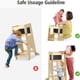 thumbnail image 2 of Para niños bamboo kitchen step stool - 3 height adjustable con safety guardrail y anti - slip, para kitchen counters, bathroom sinks y play areas, 2 of 7
