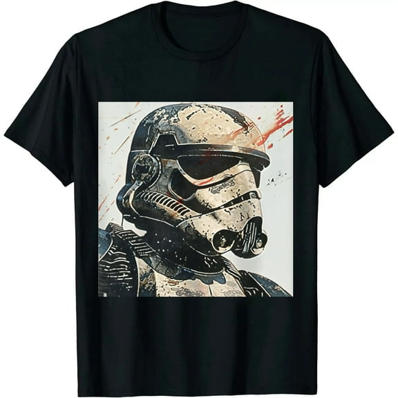 Qinduosi Men's Line T-Shirt Black