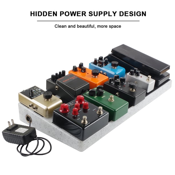 Tablero De Pedales De Guitarra Pedalera de guitarra de plástico PE resistente con cinta adhesiva Pedalera de guitarra de plástico